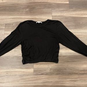 Black cropped long sleeve